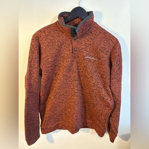 Eddie Bauer Rust Button-Up Sweater